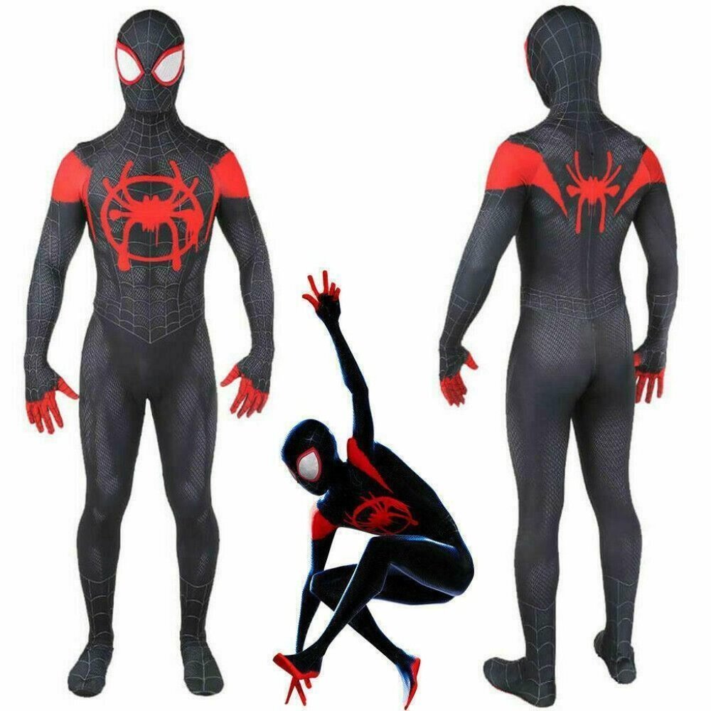 Spider Man Into Verse Cosplay Costume Miles Morales Jumpsuit - S(110) Ki…